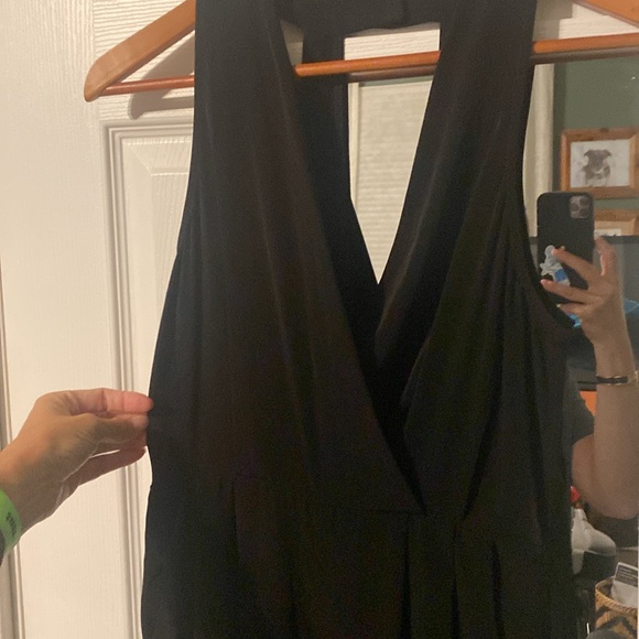 sparkle & fade jumpsuit small open back empire waist with pleats and pockets - Picture 2 of 6